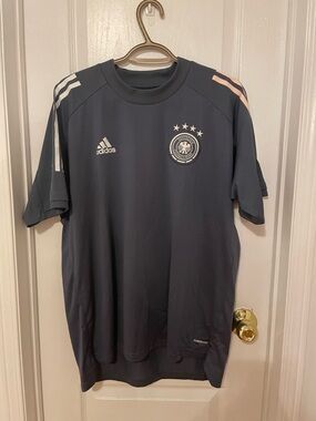 adidas Gray Athletic AEROREADY Performance Jersey with White Logo
